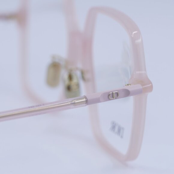 Dior MINI CD O S7F 4000 Eyeglasses Shiny Pink 55mm Square Frame - Picture 5 of 10